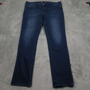 Kut From The Cloth Jeans Womens 16 Blue Denim Straight Preppy Casual